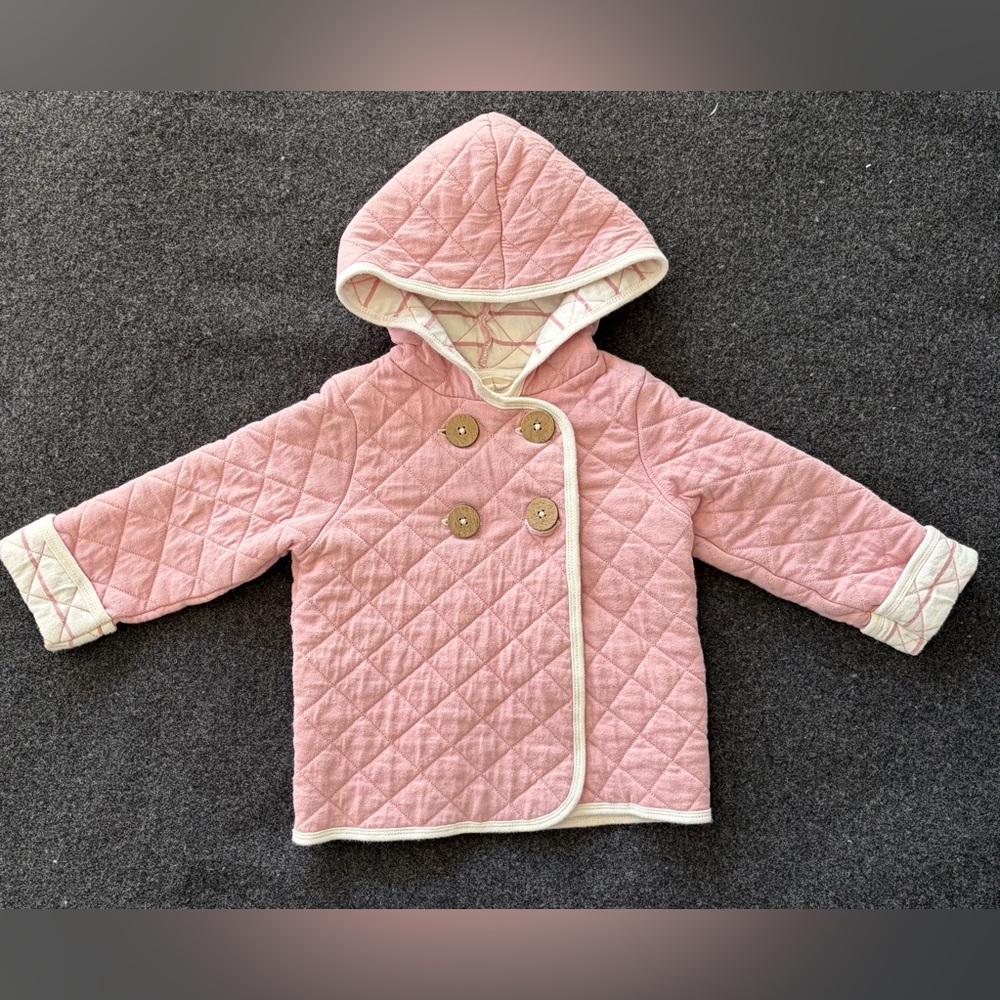 Burt's Bees Pink Quilted coat 24 months